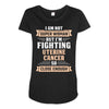 I am Not Super Woman But I'm Fighting Uterine Cancer So Close Enough Maternity Scoop Neck T-shirt