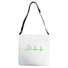 morning coffee heatbeat ekg Adjustable Strap Totes