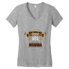 only loves her bed and her momma Women's V-Neck T-Shirt