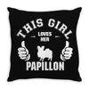 This Girl Loves Her Papillo Throw Pillow