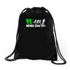 zombie never give up fun Drawstring Bags