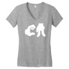 ca cartoon hands Women's V-Neck T-Shirt