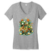 mommy!!! my candy is stolen by zombie Women's V-Neck T-Shirt