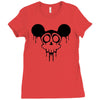 dead mickey mouse halloween Ladies Fitted T-Shirt