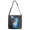 blue crocodile! Adjustable Strap Totes
