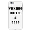 weekends coffee and dogs back iPhone 6 Plus/6s Plus Case
