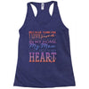 my mom is in heaven forever Racerback Tank