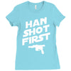 han shot first Ladies Fitted T-Shirt