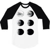 the phases of the moon of laika dog 3/4 Sleeve Shirt