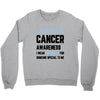stomach cancer awaneress i wear periwinkle for someone special to me Crewneck Sweatshirt