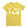 I Love My Papa Ladies Fitted T-Shirt