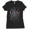 ninja aliens Ladies Fitted T-Shirt