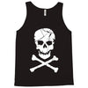 skull and crossbones pirate neon Tank Top