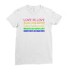 love is love, black lives matter, climate change is real, immigrants m Ladies Fitted T-Shirt