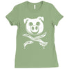 pig bacon cross bones pirate Ladies Fitted T-Shirt