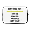 November Girl Laptop sleeve