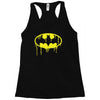 batman dying bleeding logo Racerback Tank
