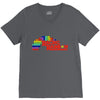 racing rainbow V-Neck Tee