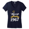 kings are born in 1967 Women's V-Neck T-Shirt