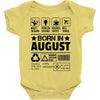 Born In August Baby Onesie
