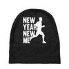 new year, new me running fitness Baby Beanies