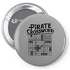 pirate crossword Pin-back button