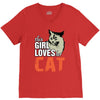 This Girl Loves Her Cat V-Neck Tee