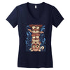 crazy totem Women's V-Neck T-Shirt