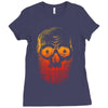 skull gradient Ladies Fitted T-Shirt