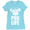 pug life dog Ladies Fitted T-Shirt