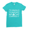 cat command Ladies Fitted T-Shirt