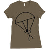stick man skydiving Ladies Fitted T-Shirt