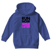 run now wine later Youth Hoodie