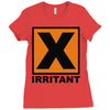irritant symbol Ladies Fitted T-Shirt