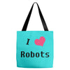 i love robots Tote Bags