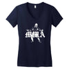 sparta mma criminal boxen muay thai kickboxen fight shirt bjj ringer Women's V-Neck T-Shirt