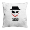 i am the one who laughs Throw Pillow