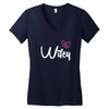 Wifey white Women's V-Neck T-Shirt