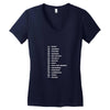 beard length chart funny professor grandpa mustache humor Women's V-Neck T-Shirt