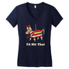 i'd hit that Women's V-Neck T-Shirt