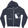 black cat magic Zipper Hoodie