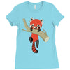 red panda Ladies Fitted T-Shirt