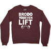 bro do you even lift baseball raglan Crewneck Sweatshirt