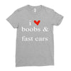 boobs &amp; fast cars Ladies Fitted T-Shirt