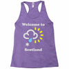 scottish weather Racerback Tank