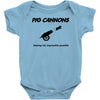 pig cannons making the impossible possible Baby Onesie