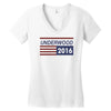 underwood 2016 flag house of cards Women's V-Neck T-Shirt