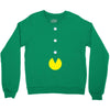 funny 80s pacman 'eating buttons' Crewneck Sweatshirt