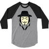 v for vendetta 3/4 Sleeve Shirt