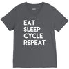 eat sleep cycle repeat V-Neck Tee